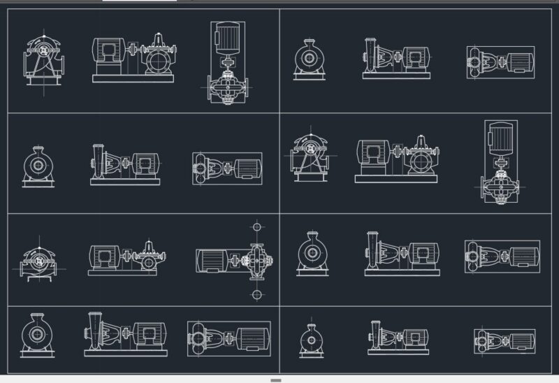 Suction Pump AutoCAD Block