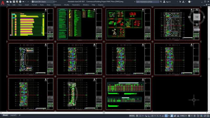 HVAC System Autocad Drawing