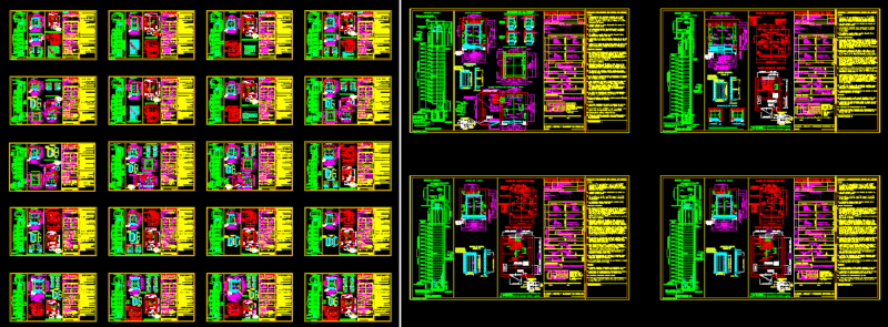 Residential Building Elevator AutoCAD Drawing