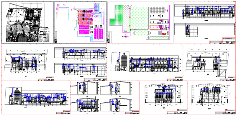 Rice Mill Plant Autocad Drawing