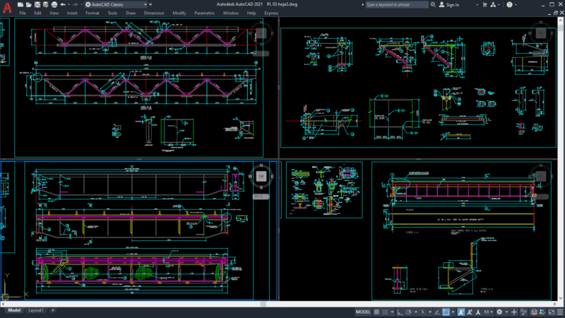 Overhead Bridge Crane Autocad Drawing