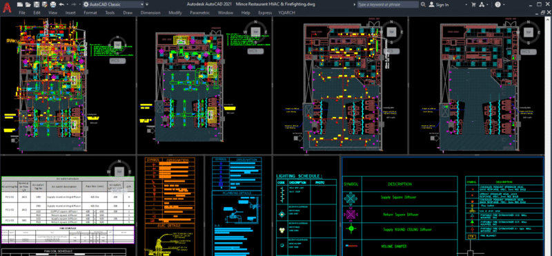 Firefighting System AutoCAD drawing for Shop
