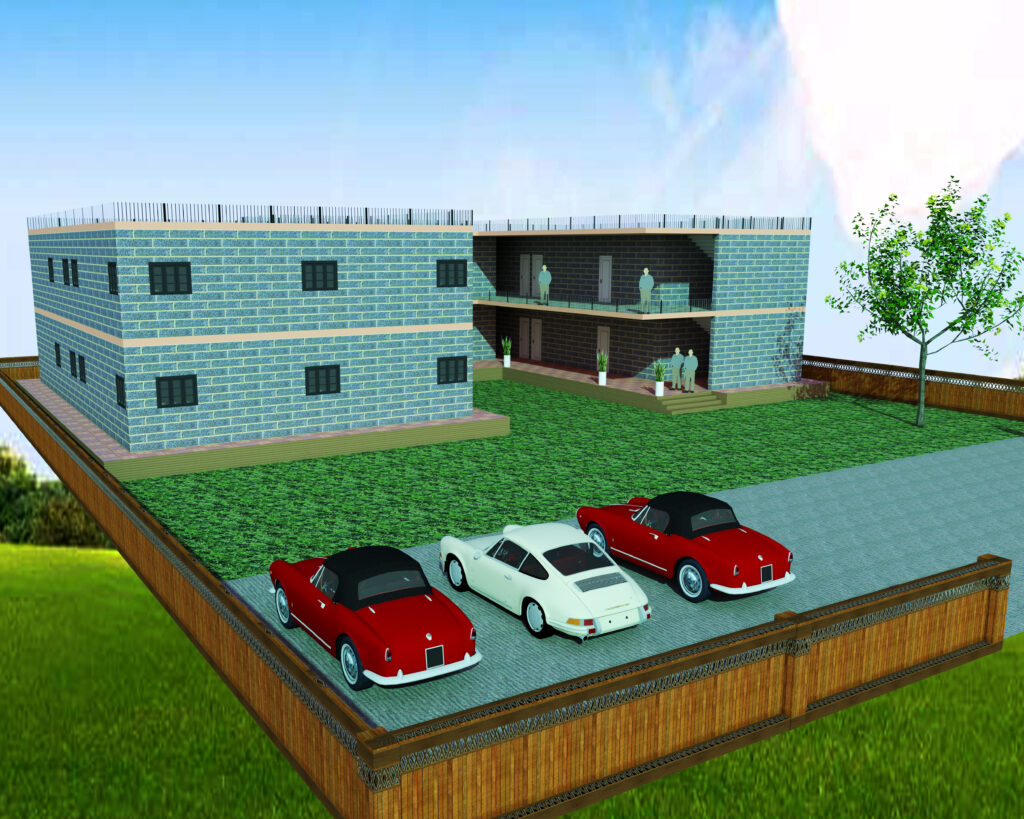 School Building With Plan Section and Elevation SPK SktechUp Model