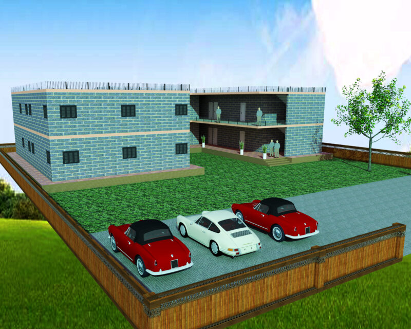 School Building With Plan Section and Elevation SPK SktechUp Model