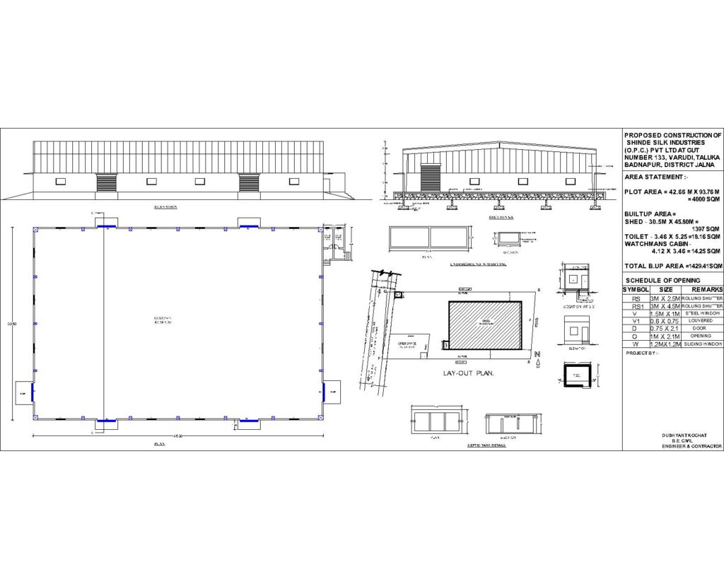 Estimate of Industrial Shed Excel Spreadsheet File