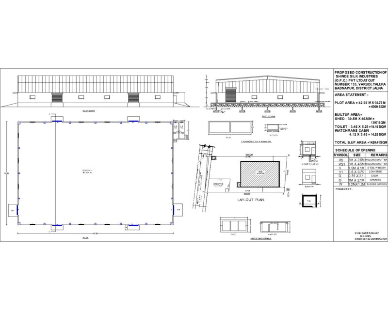 Estimate of Industrial Shed Excel Spreadsheet File