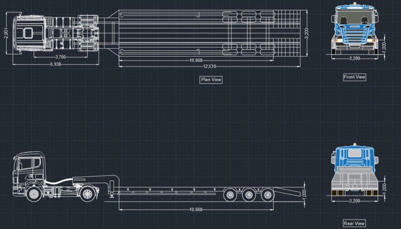Scania + Lowbed Trailer