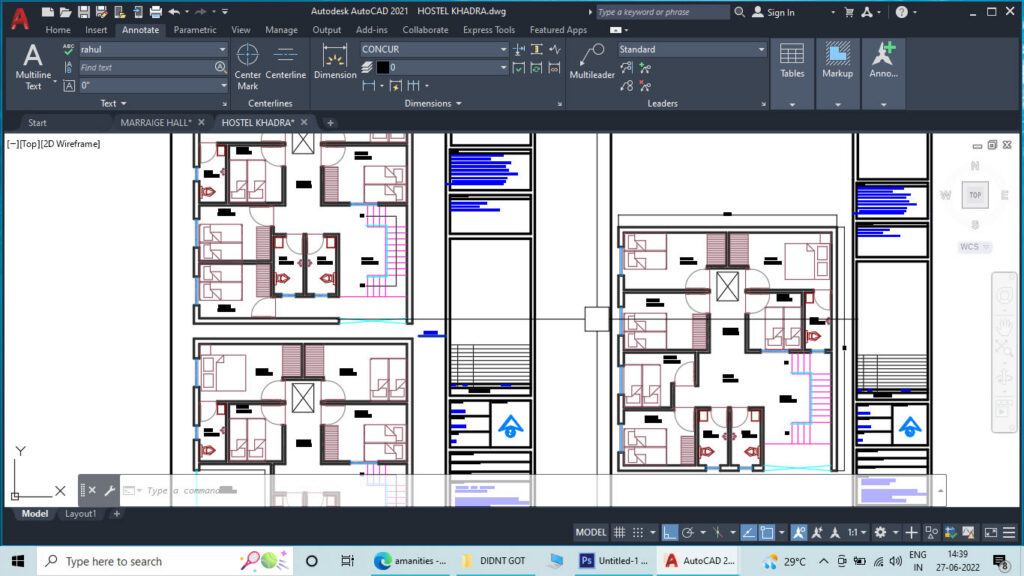 31’X34′ Hostel Design