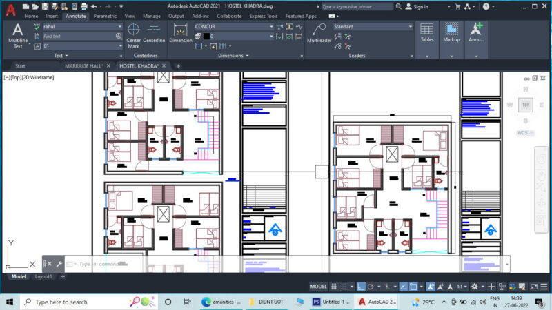 31’X34′ Hostel Design