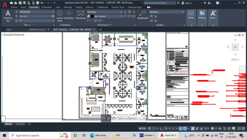 65’X96’ Commercial Office Space Design Layout