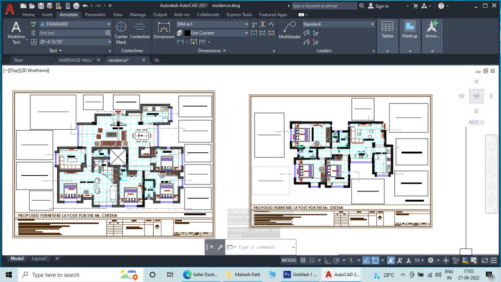 4BHK Contemporary Interior Design Plan