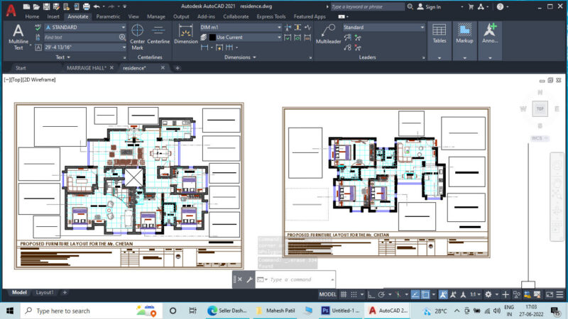 4BHK Contemporary Interior Design Plan