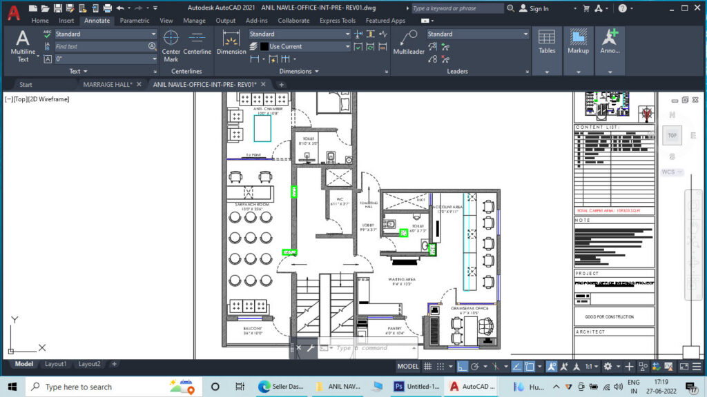 Residence CUM Office Drawing