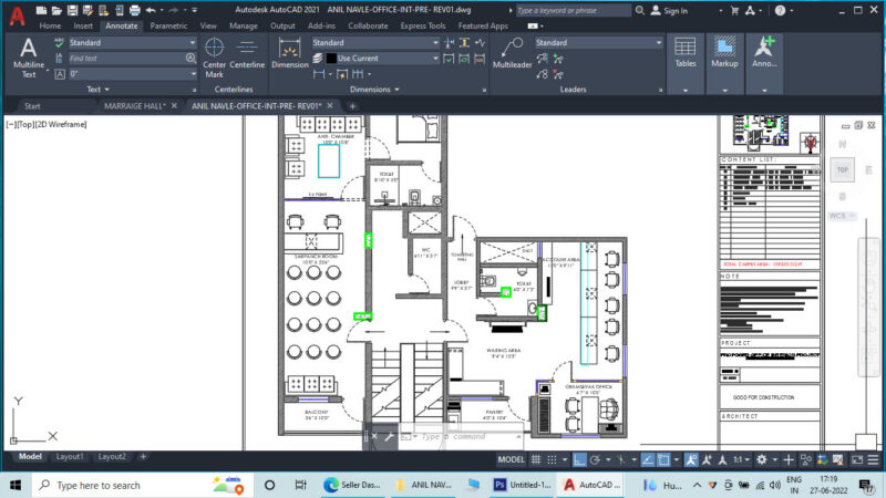 Residence CUM Office Drawing
