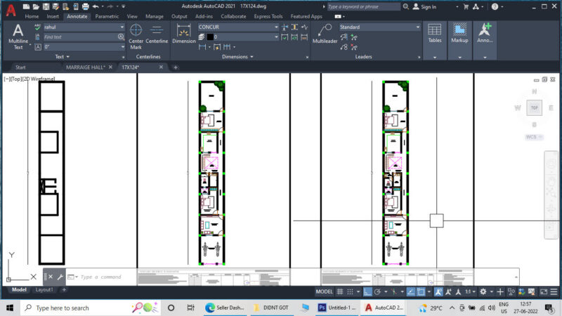 17’X124′ Plan