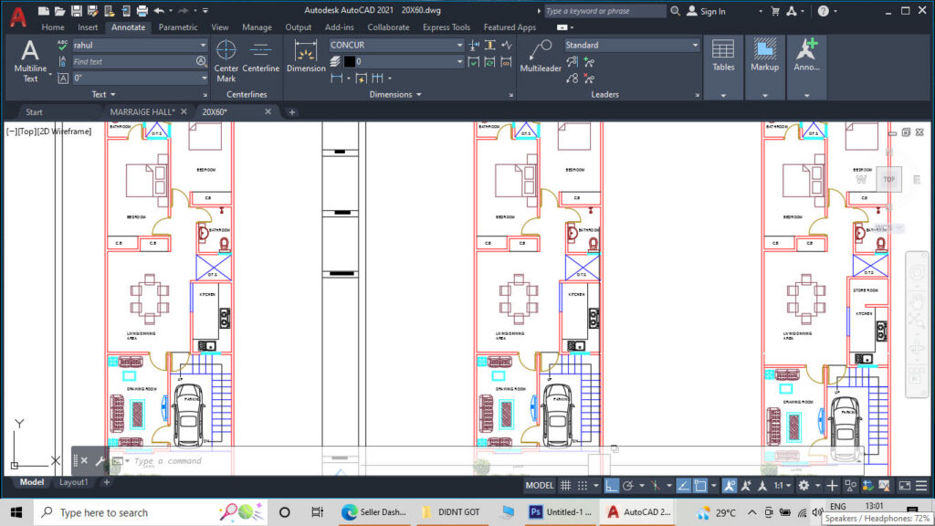20’X60′ Plan