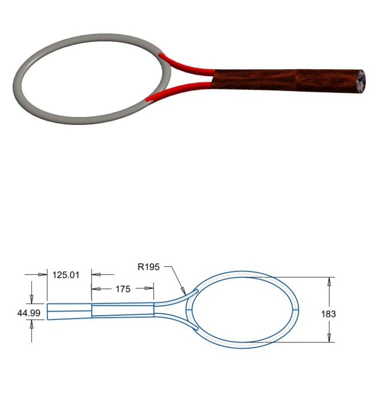 Tennis Racket Create in Creo PTC PDF
