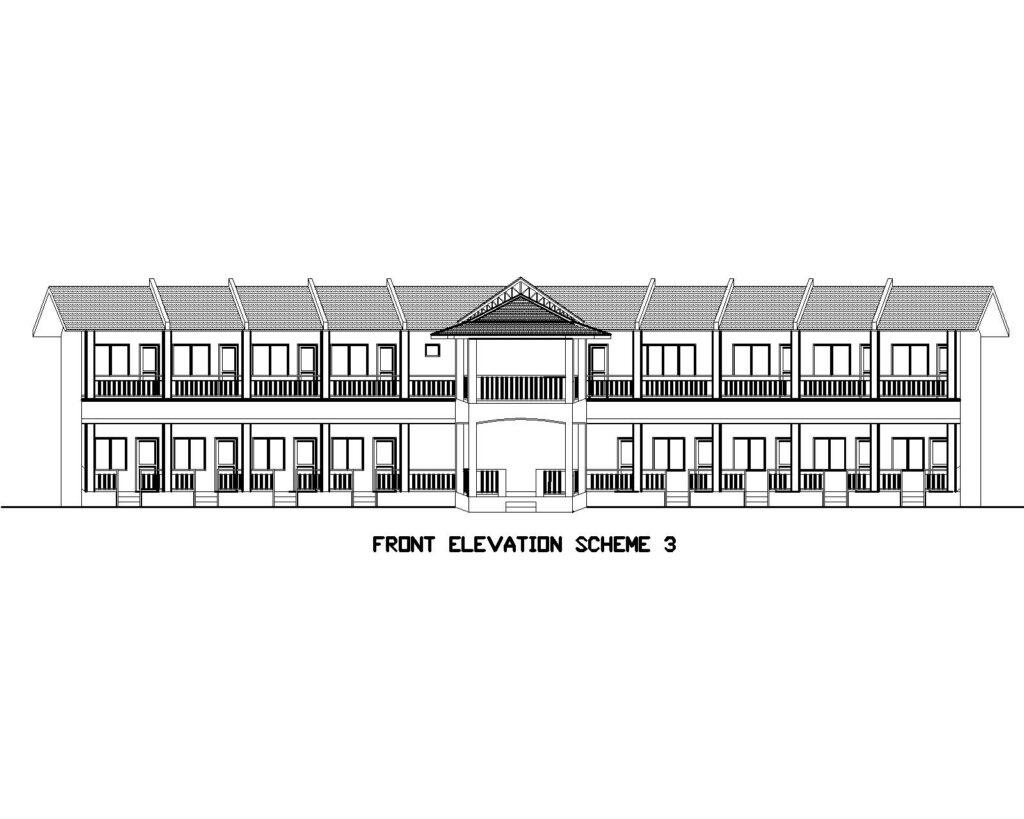 Restaurant plan and elevation