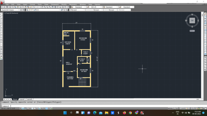 21’ X 41’10” Home Line Plan AutoCAD