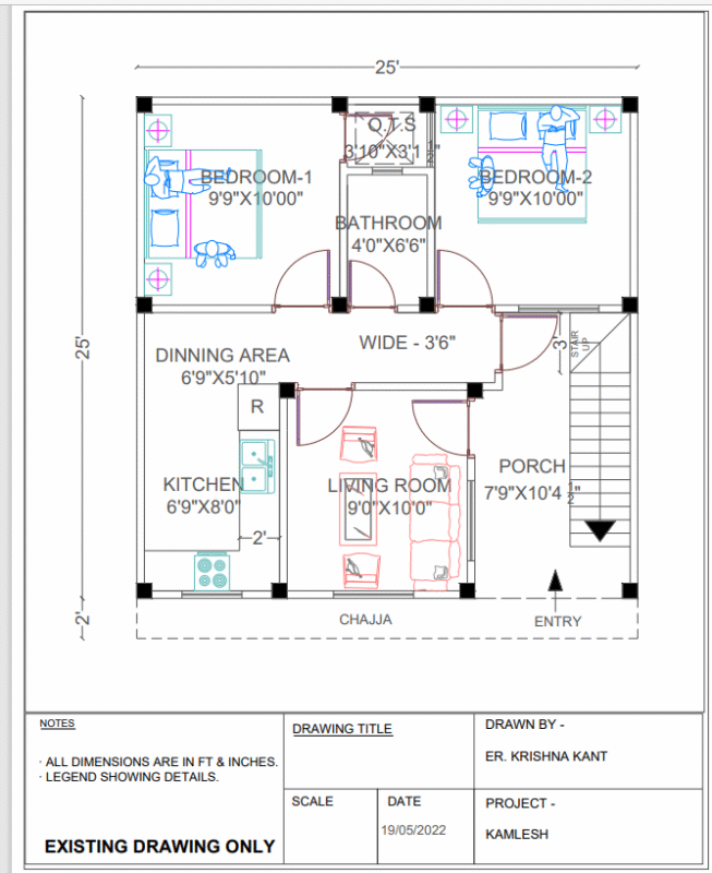 house plan 20×20