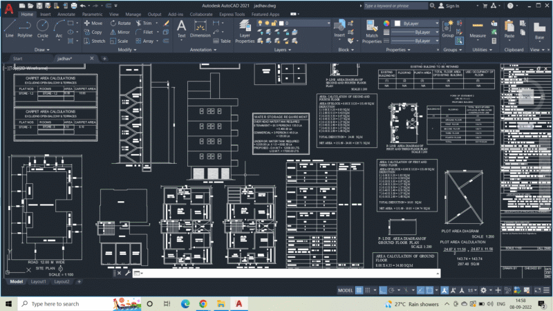 1 bhk , apartment plan