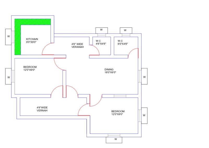2d house plan