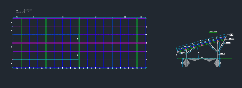 PV steel mounting structure