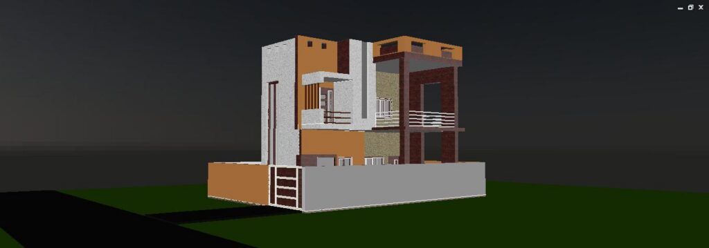 house elevation, Plote size 40′ *30′
