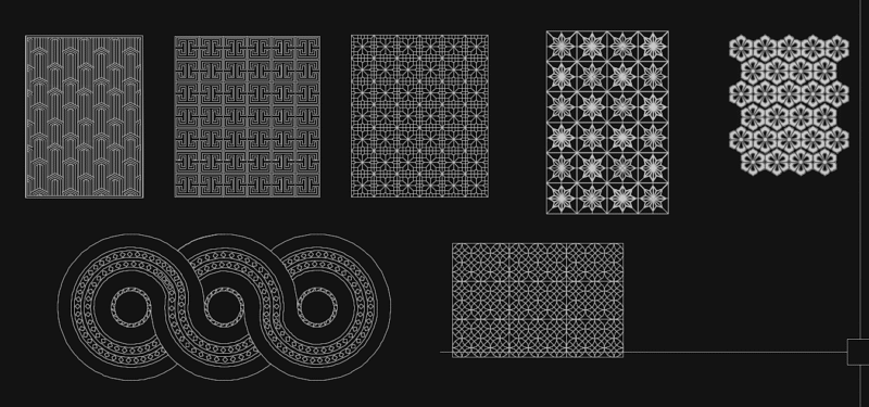 SEAMLESS GEOMETRICAL PATTERN BLOCKS