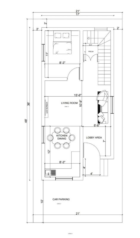 21X48 INDIAN STYLE CONTEMPARY DUPEX HOUSE