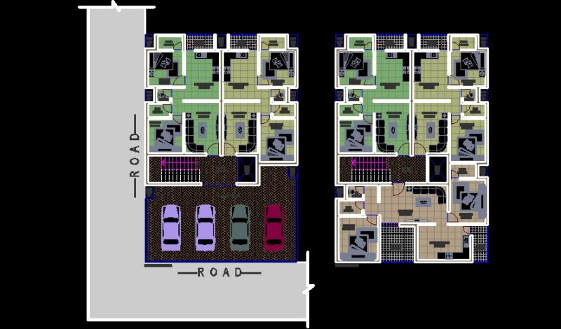 60′ x 40′ Appartment plan
