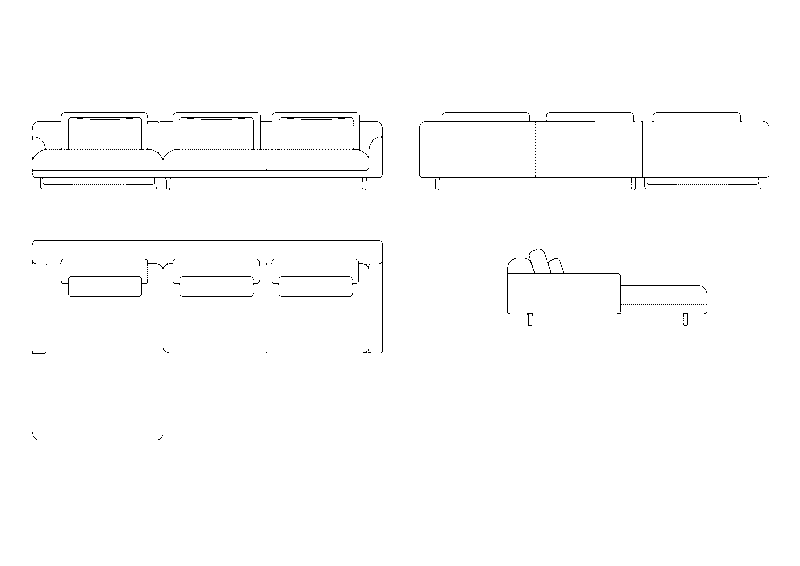 Modern sofa_ CAD BLOCKS