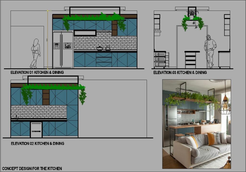 sample kitchen elevation