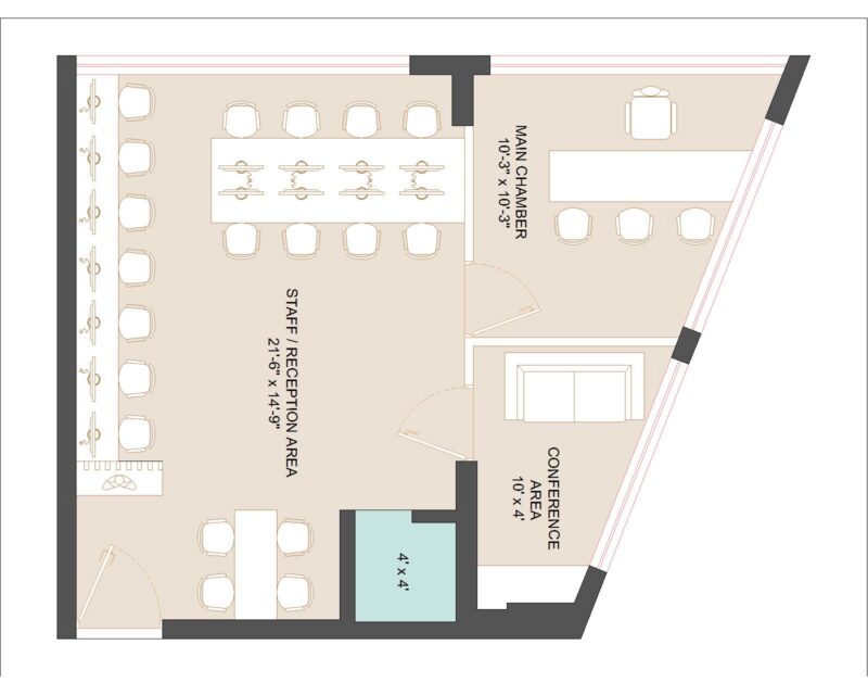 OFFICE LAYOUT FOR 500 SQ. FT.