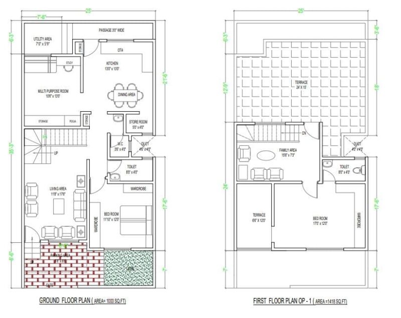 G+1 HOUSE PLAN