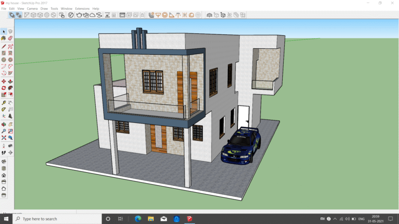 House with plan and elevation