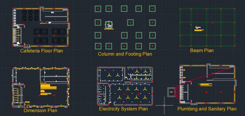 Cafeteria Full Detail Plan