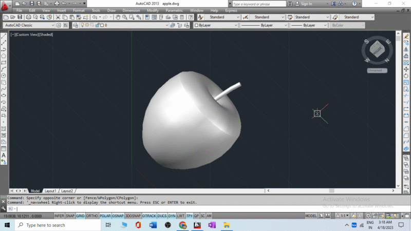 Apple 3D Model For Decoration Home