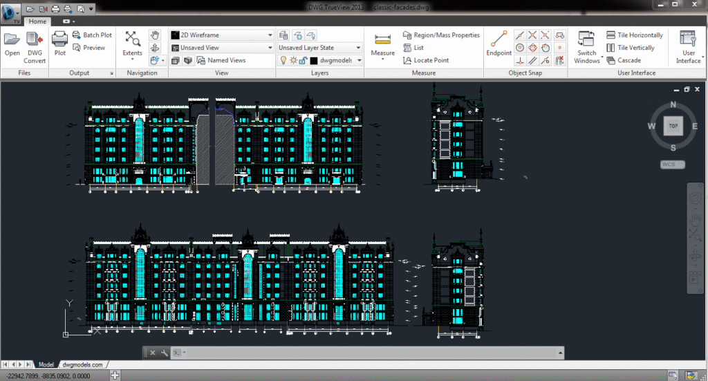 Classic Facades AutoCAD drawings