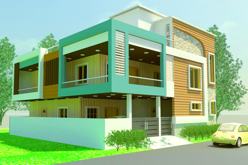 Modern resident building