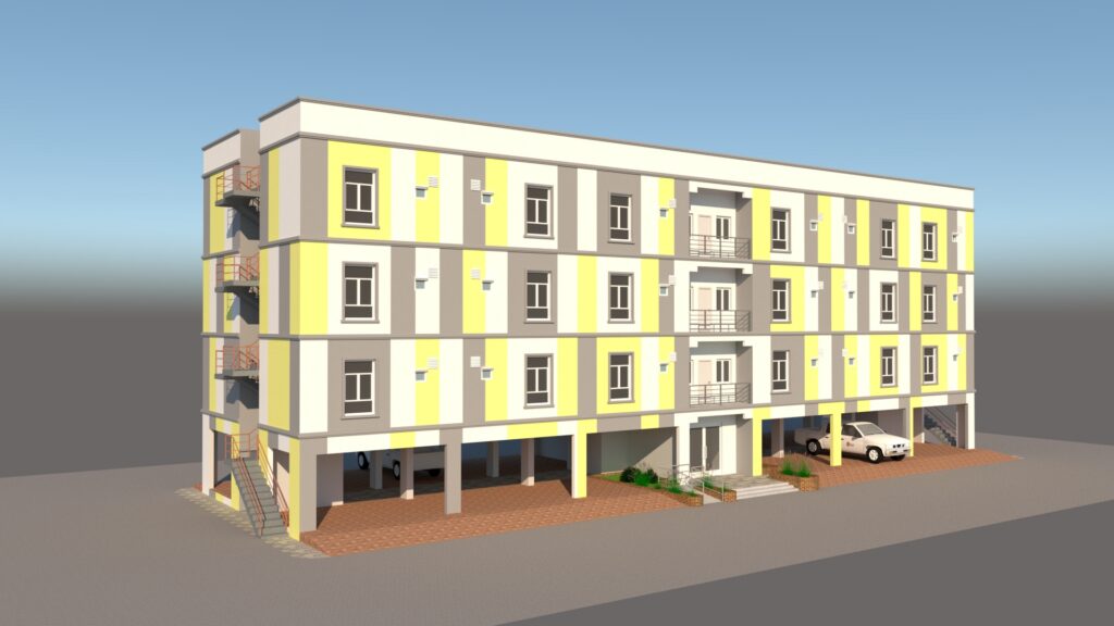 ACCOMMODATION BLDG. EXTERIOR RENDERING