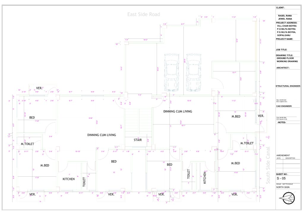 Architectural Drawing G+1 storied residential Building