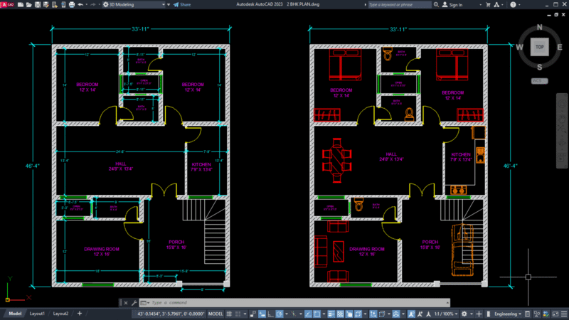 2 BHK Plan