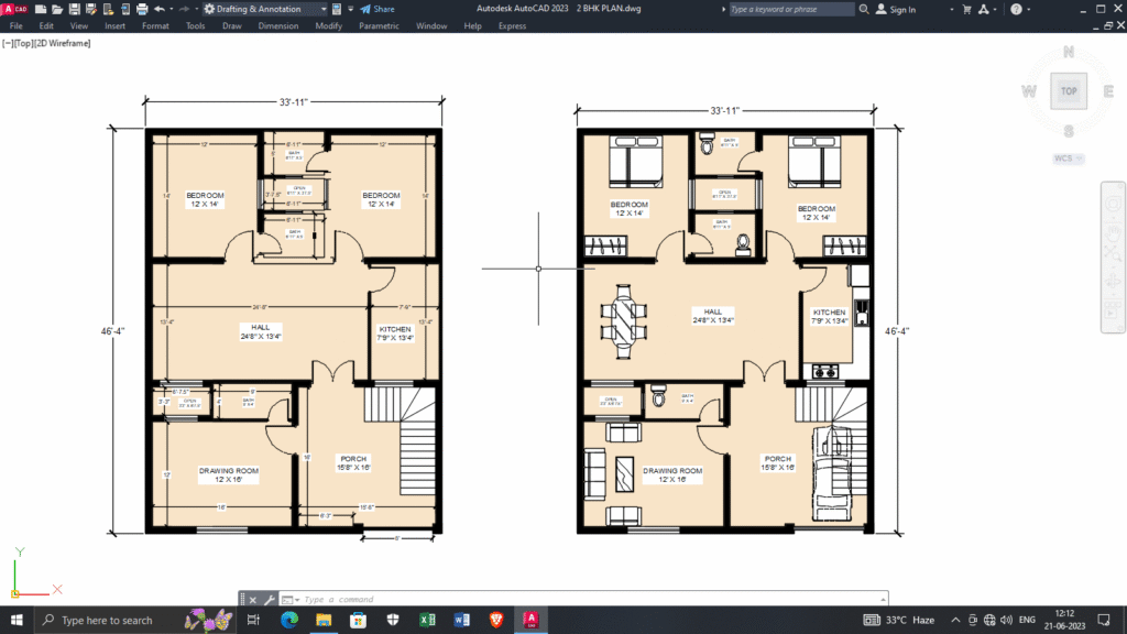 2 BHK Plan