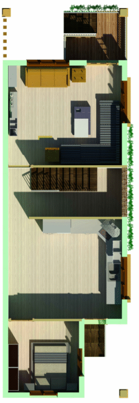 3Bhk House Plan of 1500 sq.ft in 16′ x 55′