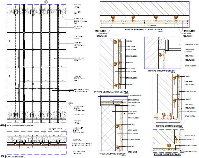 Natural Stone Cladding Mechanical Fixation Details