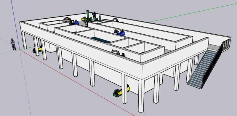 Sewage Treatment Plant Facility 3D Design