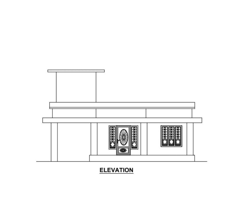 East face, 2bhk floor plan