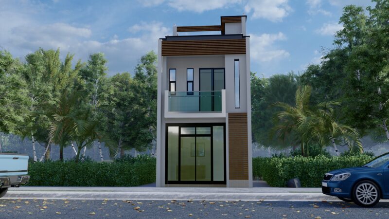 2-storey residential bldg. with roof deck