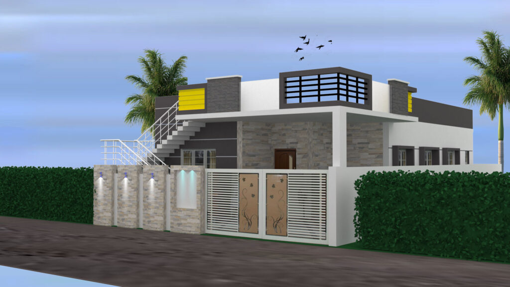 33’6″x55″ East face Complete plan and 3d Design (autocad file, 3dsmaxfile, screenshots)